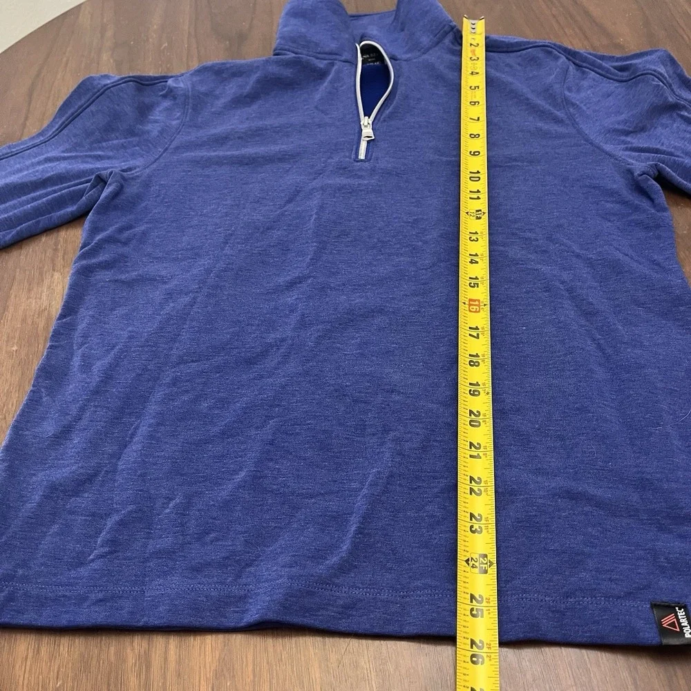 Banana Republic Polartec Blue Mock Neck 1/4 Zip Pullover Men's M Long Sleeve